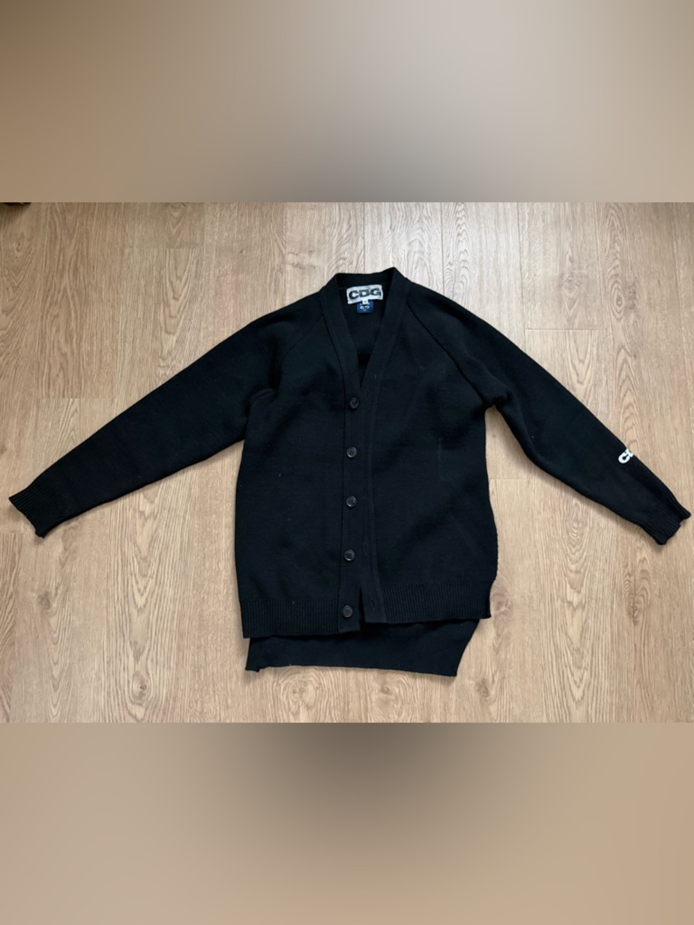 Authentic COMME des GARCONS CDG Lochaven Of Scotland Bias Cardigan Black SZ-N006